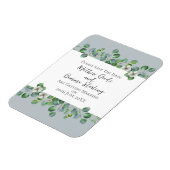 Moderne Eucalyptus bruiloft Save The Date Magneet (Linkerzijde)