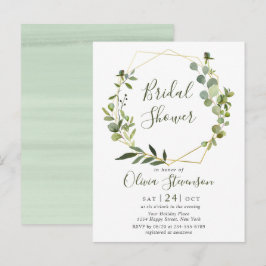 Moderne Eucalyptus Bruiloft Uitnodigingskaart Briefkaart
