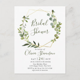 Moderne Eucalyptus Bruiloft Uitnodigingskaart Briefkaart