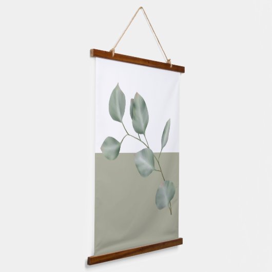 Moderne eucalyptus Colorblock Tapestry Hangend Wandkleed (Gebogen)