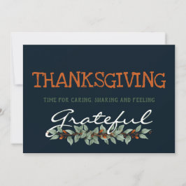 Moderne eucalyptus |Dankbaar voelen |Thanksgiving Feestdagenkaart