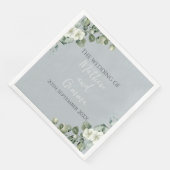 Moderne Eucalyptus Design bruiloft Servet (Hoek)