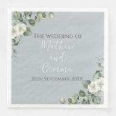 Moderne Eucalyptus Design bruiloft Servet (Voorkant)