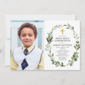 Moderne Eucalyptus eerste communiqué foto Kaart (Voorkant)