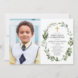 Moderne Eucalyptus eerste communiqué foto Kaart