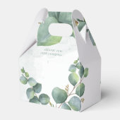 Moderne Eucalyptus Floral botanisch Vrijgezellenfe Bedankdoosjes (Achterkant)
