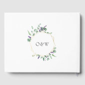 Moderne Eucalyptus Floral Geometric Lijst Wedding Gastenboek (Achterkant)