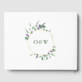Moderne Eucalyptus Floral Geometric Lijst Wedding Gastenboek (Achterkant)