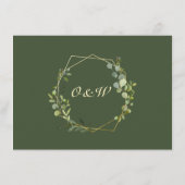 Moderne Eucalyptus Floral Geometric Lijst Wedding Save The Date (Achterkant)
