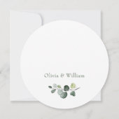 Moderne Eucalyptus FOTO Bruiloft SAVE THE DATE Boh Kaart (Achterkant)