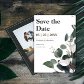 Moderne eucalyptus foto save the date