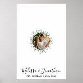 Moderne Eucalyptus Foto Trouw Gastboek Poster (Voorkant)