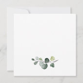 Moderne Eucalyptus FOTO Trouwkaart SAVE THE DATE B Kaart (Achterkant)