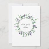 Moderne Eucalyptus Geometric Lijst Bridal Luncheon Kaart (Achterkant)