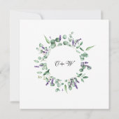 Moderne Eucalyptus Geometric Lijst ENGAGTY Kaart (Achterkant)