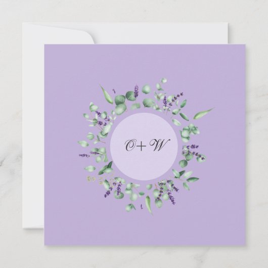 Moderne Eucalyptus Geometric Lijst ENGAGTY Kaart (Achterkant)