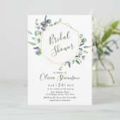 Moderne Eucalyptus Geometric Lijst Vrijgezellenfee Kaart (Staand voorkant)