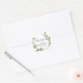 Moderne Eucalyptus Geometrisch Frame Bruiloftsshow Vierkante Sticker (Envelop)