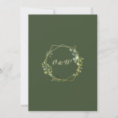 Moderne Eucalyptus Geometrisch Kader VERLOVING FEE Kaart (Achterkant)