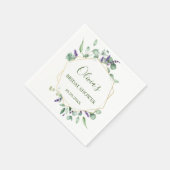 Moderne Eucalyptus Geometrische Frame Bruidsdouche Servet (Hoek)