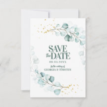 Moderne Eucalyptus Gold Sparkles