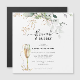 Moderne Eucalyptus Gouden Calligrafie Bruidsdiner