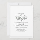 Moderne Eucalyptus Green Calligraphy Wedding Kaart (Voorkant)