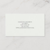 Moderne Eucalyptus Green Event Planner Visitekaartje (Achterkant)