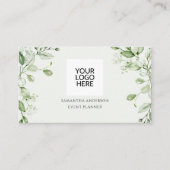 Moderne Eucalyptus Green Event Planner Visitekaartje (Voorkant)