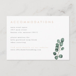 Moderne Eucalyptus Greenery — Details-kaart Informatiekaartje