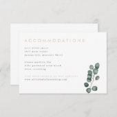 Moderne Eucalyptus Greenery — Details-kaart Informatiekaartje (Voorkant / Achterkant)