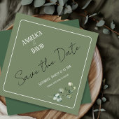 Moderne Eucalyptus Greenery Save the Date Flat Kaa