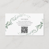 Moderne eucalyptus groen elegante tuin bruiloft informatiekaartje (Voorkant)