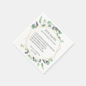 Moderne eucalyptus groen leuke weetjes bruiloft servet (Hoek)