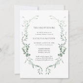 Moderne eucalyptus groen tuin de nacht ervoor kaart (Voorkant)