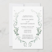 Moderne eucalyptus groen tuin koppels douche kaart (Voorkant)