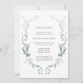 Moderne eucalyptus groen tuin op een dag afstand kaart (Voorkant)