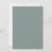 Moderne Eucalyptus Groene Afstudeerfeest Kaart (Achterkant)