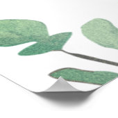 Moderne Eucalyptus Groene Bruidsdouche Welkom Poster (Hoek)