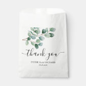 Moderne Eucalyptus Groene Huwelijk Bedankzakje (Voorkant)