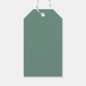 Moderne Eucalyptus Groene Huwelijk Cadeaulabel (Achterkant)