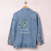 Moderne Eucalyptus Groene Huwelijk Denim Jacket (Hangar)