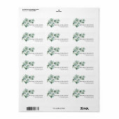 Moderne Eucalyptus Groene Huwelijk Etiket (Full Sheet)