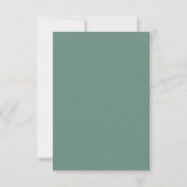 Moderne Eucalyptus Groene Huwelijk RSVP Kaartje (Achterkant)