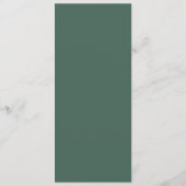 Moderne Eucalyptus Groene Huwelijksmenu Kaart (Achterkant)