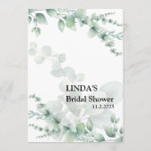 Moderne eucalyptus-huwelijksadviezen en -wensen advieskaart (Achterkant)