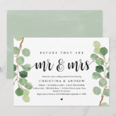 Moderne Eucalyptus, huwelijksrepetitie Kaart (Voorkant / Achterkant)