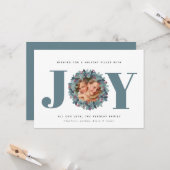 Moderne Eucalyptus Kaart met kerstmis foto's (Voorkant / Achterkant in situ)