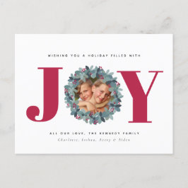 Moderne Eucalyptus Kaart met kerstmis foto's