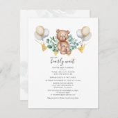 Moderne eucalyptus koppels Baby shower Beer Kaart (Voorkant / Achterkant)